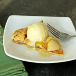 apple galette with honey ginger ice cream