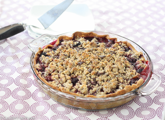 Cherry Pie with Chocolate Almond Streusel for the Pi Day of the Century