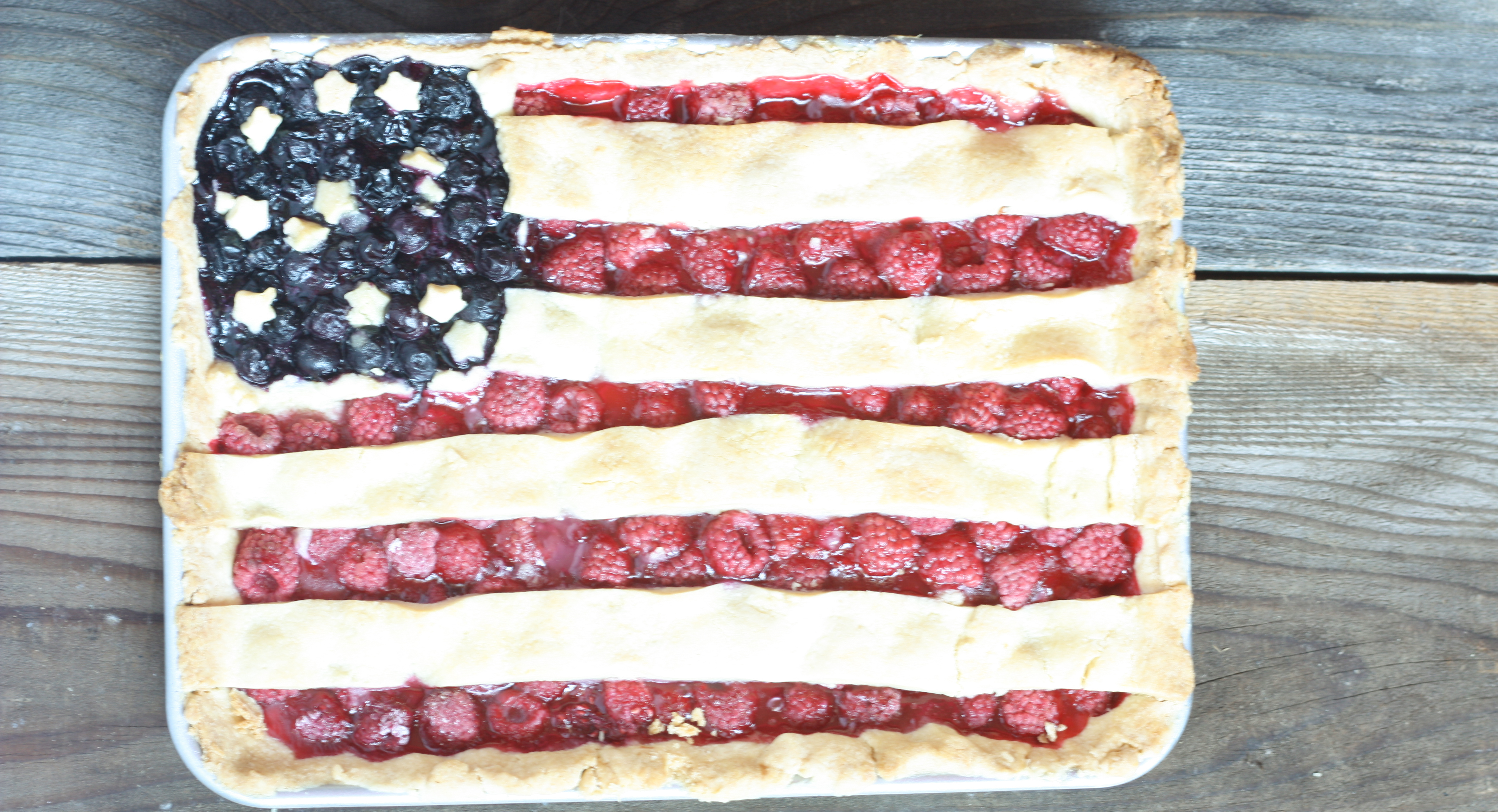 American Flag Slab Pie