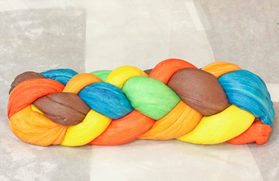 colored six strand braid